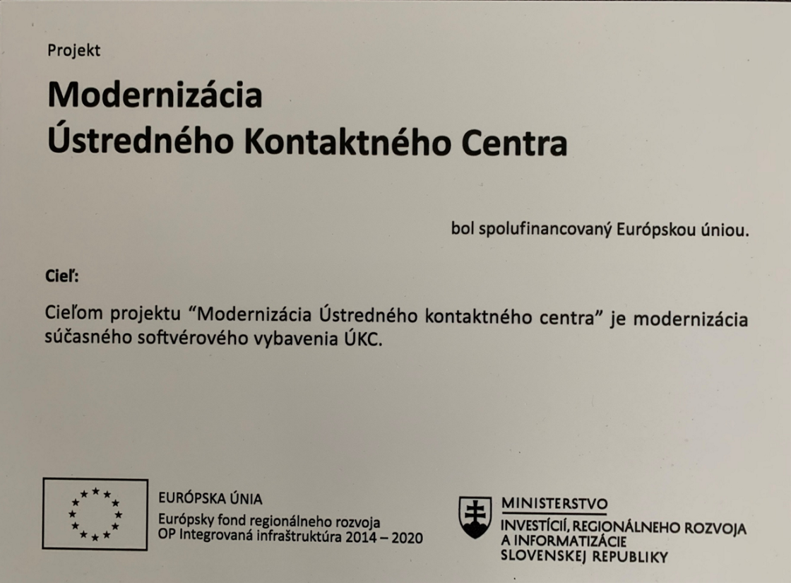 Modernizácia Ústredného Kontaktného centra
